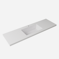 Lukka vanity top reference - LK-UBW154-TH; size, finish and drilling as selected.