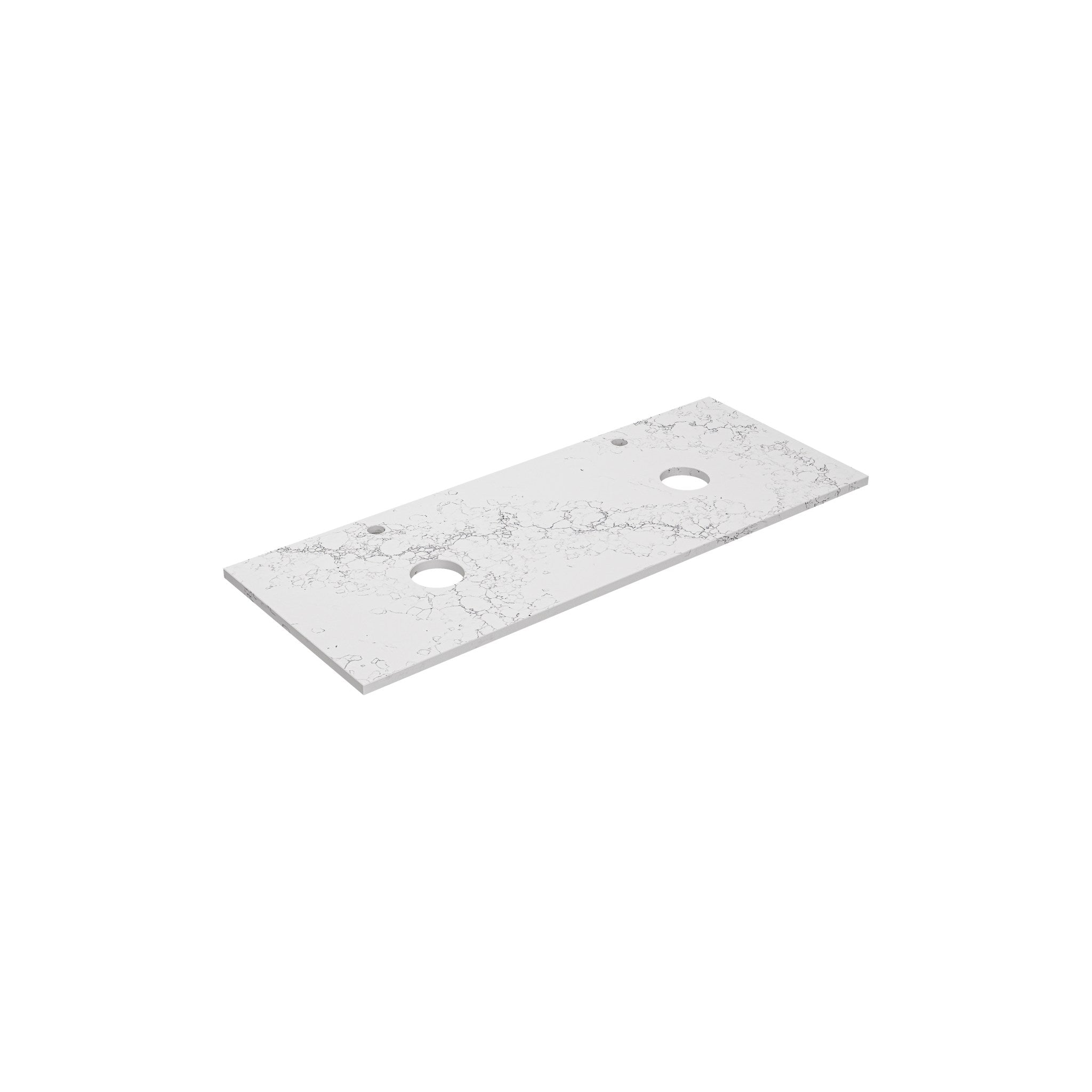 Lukka vanity top reference - LK-QCW124D-UTH; size, finish and drilling as selected.