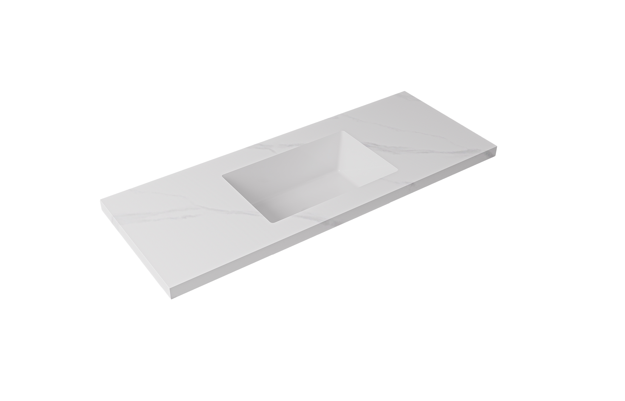 Lukka vanity top reference - LK-UCA124-NTH; size, finish and drilling as selected.