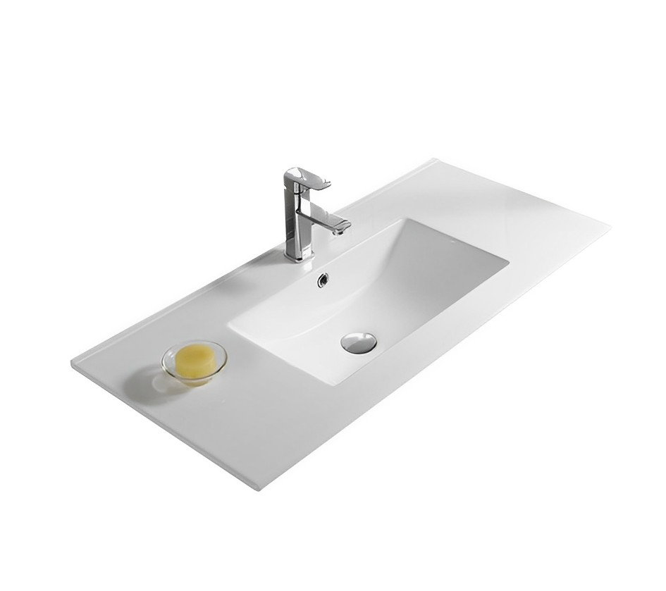 Lukka vanity top reference - LK-CT94; size, finish and drilling as selected.