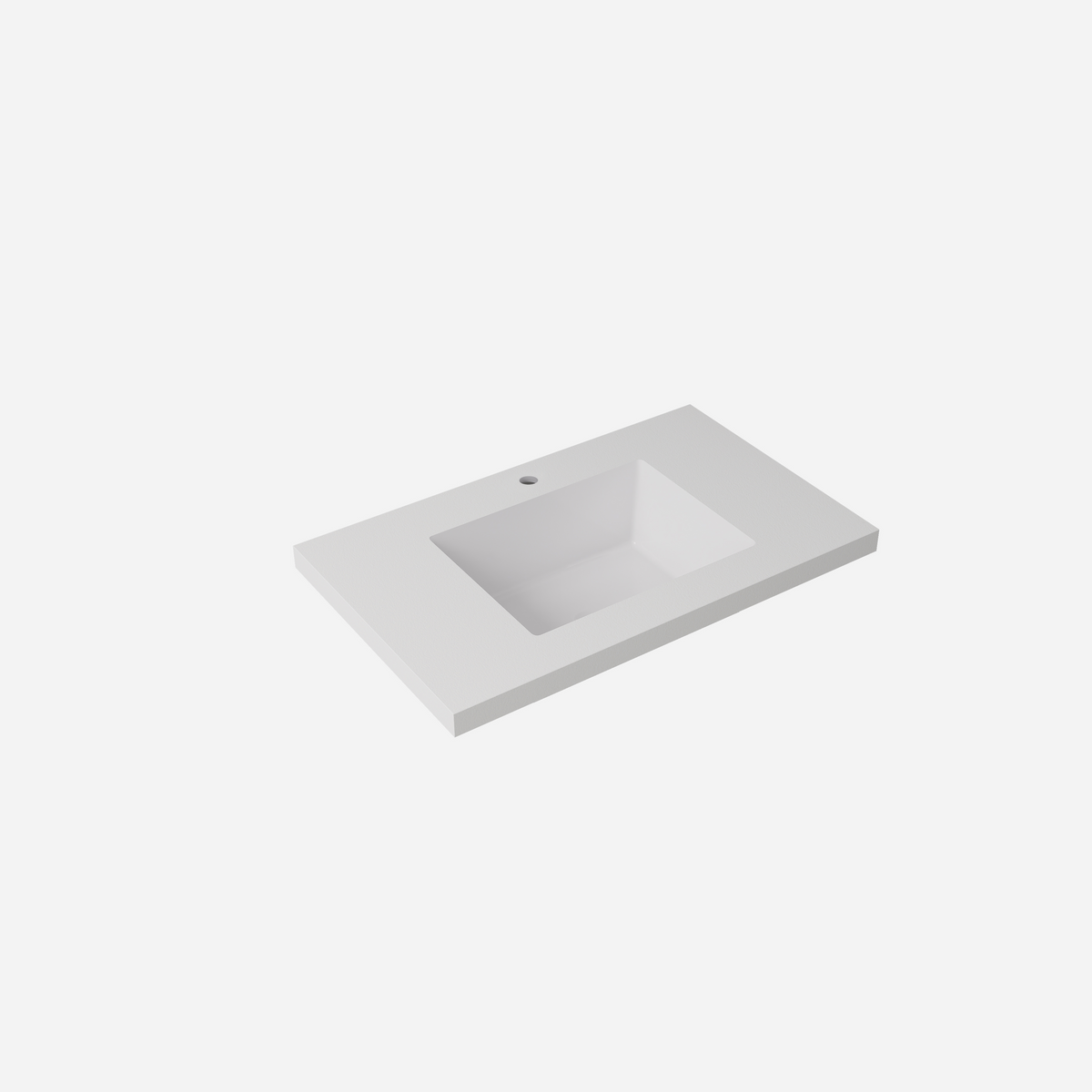 Lukka vanity top reference - LK-UBW64-TH, LK-UBW74-TH; size, finish and drilling as selected.