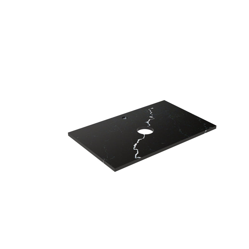 Lukka vanity top reference - LK-QCN74-UTH; size, finish and drilling as selected.