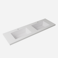 Lukka vanity top reference - LK-UBW154D-TH; size, finish and drilling as selected.