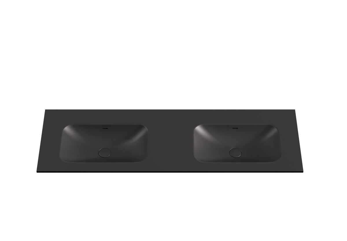 Lukka vanity top reference - LK-SCH154DMB-UTH; size, finish and drilling as selected.