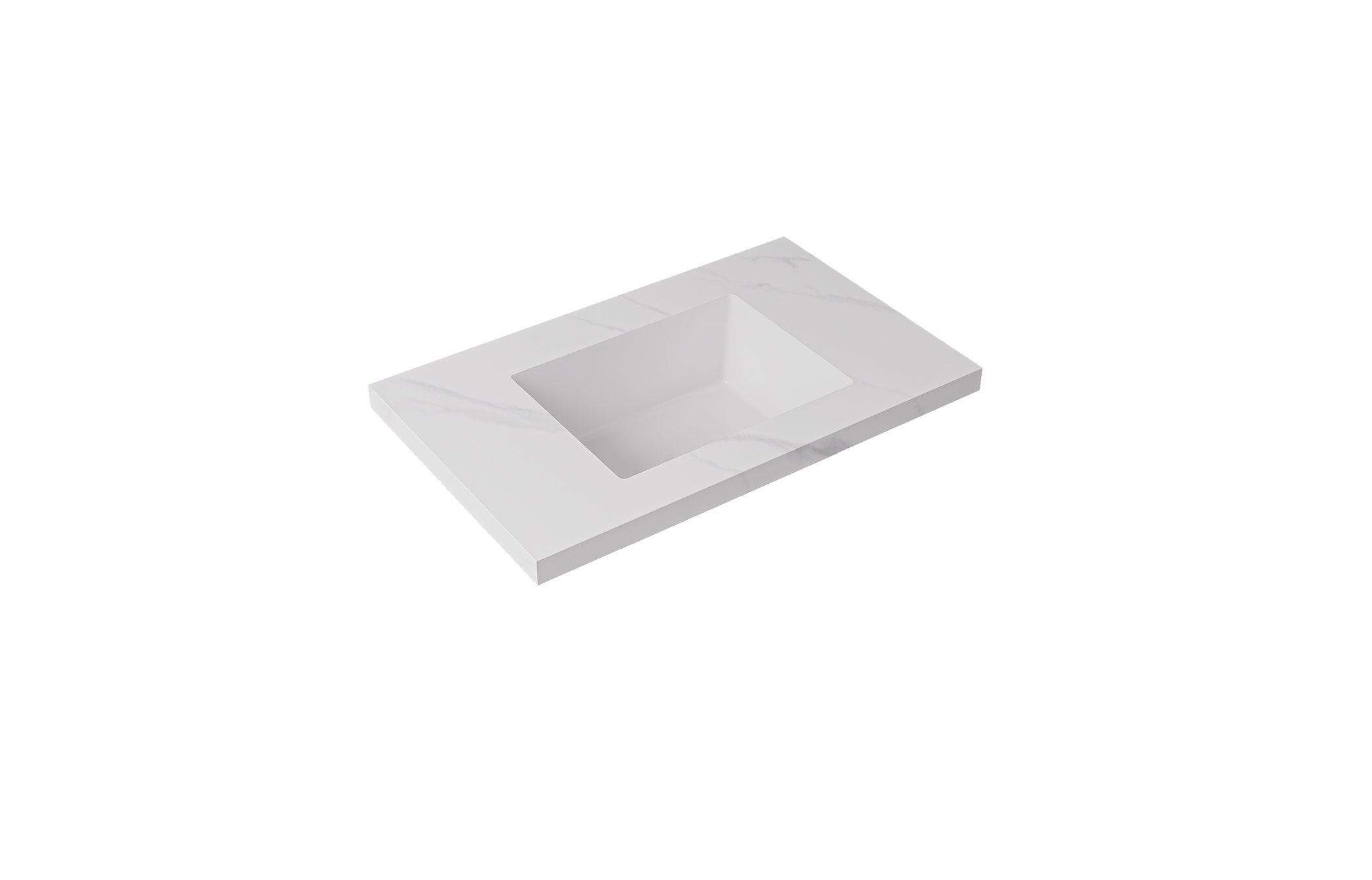 Lukka vanity top reference - LK-UCA74-NTH; size, finish and drilling as selected.