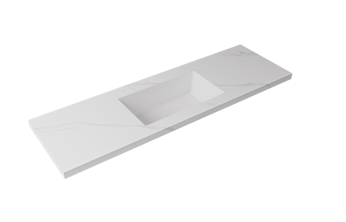 Lukka vanity top reference - LK-UCA154-NTH; size, finish and drilling as selected.
