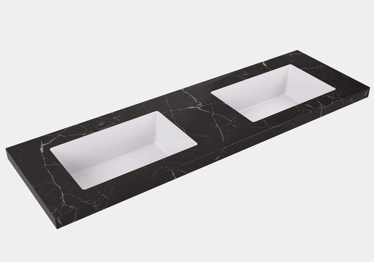 Lukka vanity top reference - LK-UBL154D-TH, LK-UBL124D-TH; size, finish and drilling as selected.