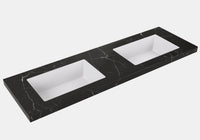 Lukka vanity top reference - LK-UBL154D-TH, LK-UBL124D-TH; size, finish and drilling as selected.