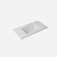 Lukka vanity top reference - LK-UCA94-TH; size, finish and drilling as selected.