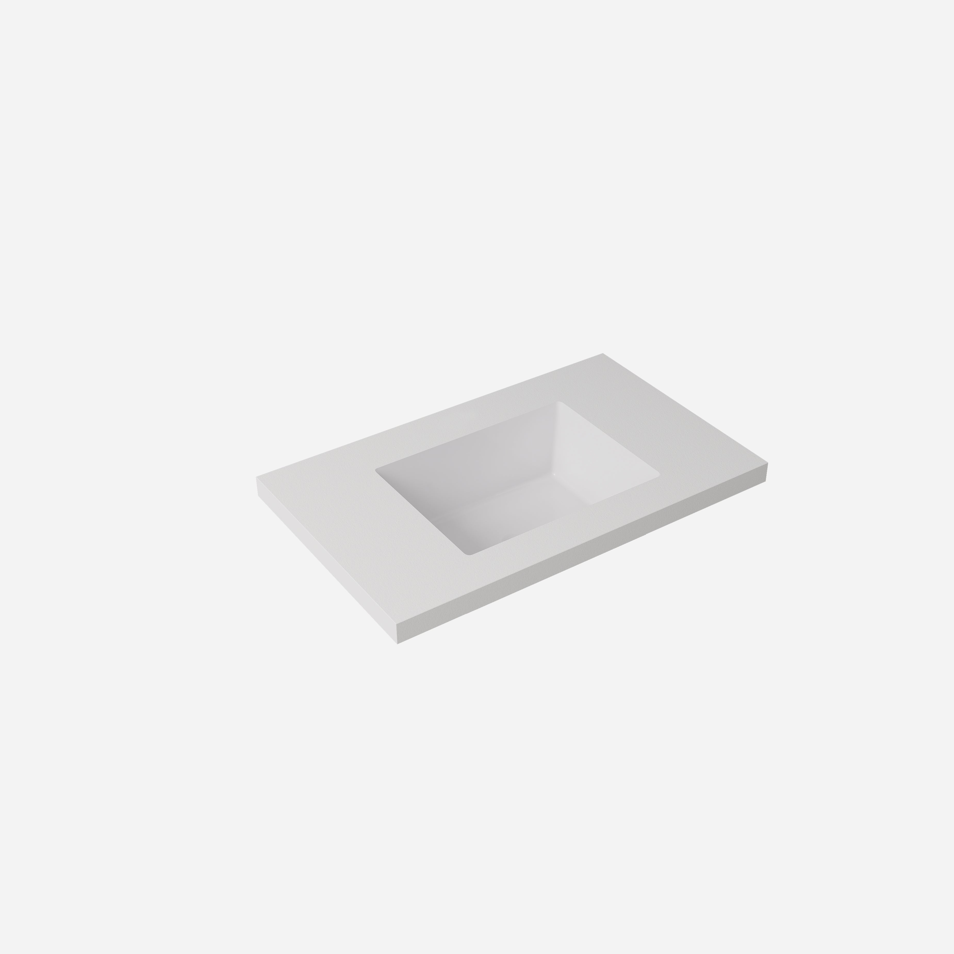 Lukka vanity top reference - LK-UBW74-NTH; size, finish and drilling as selected.
