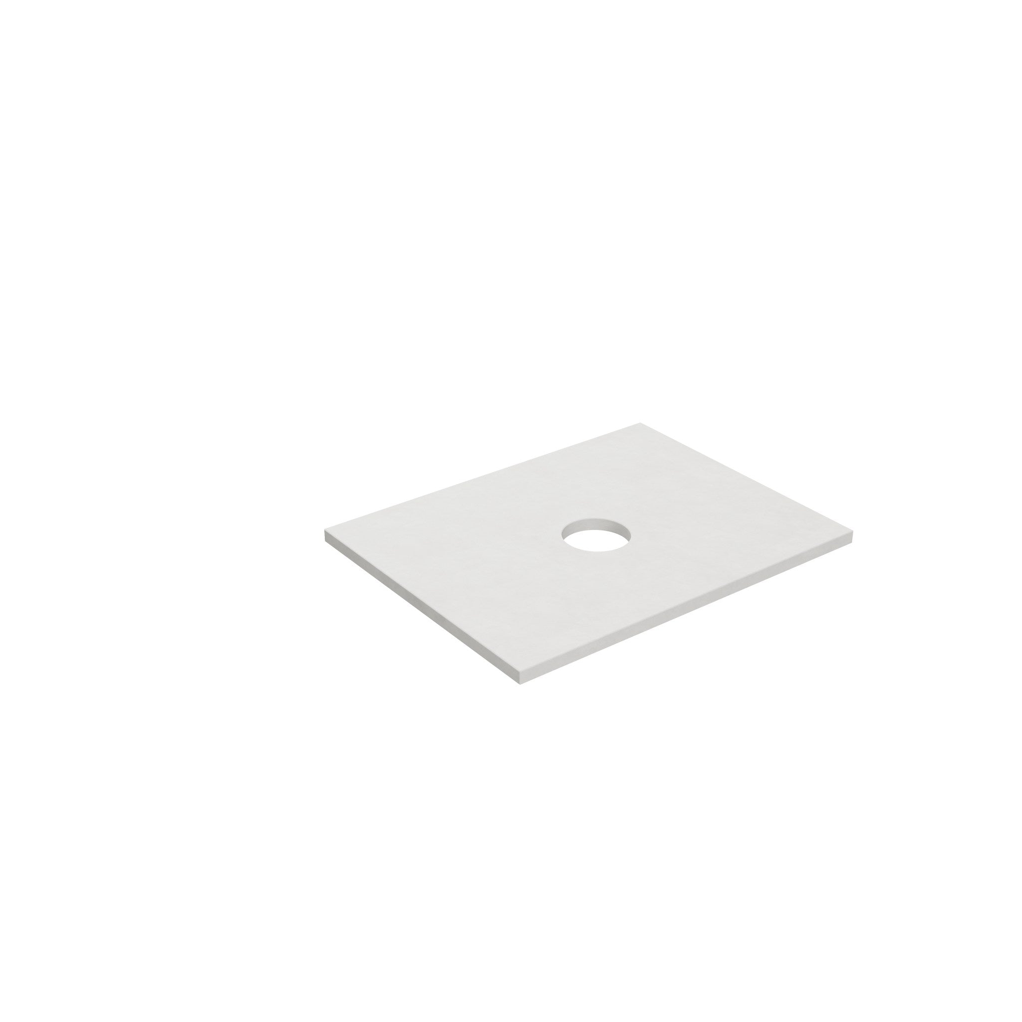 Lukka vanity top reference - LK-SBW64-UTH; size, finish and drilling as selected.