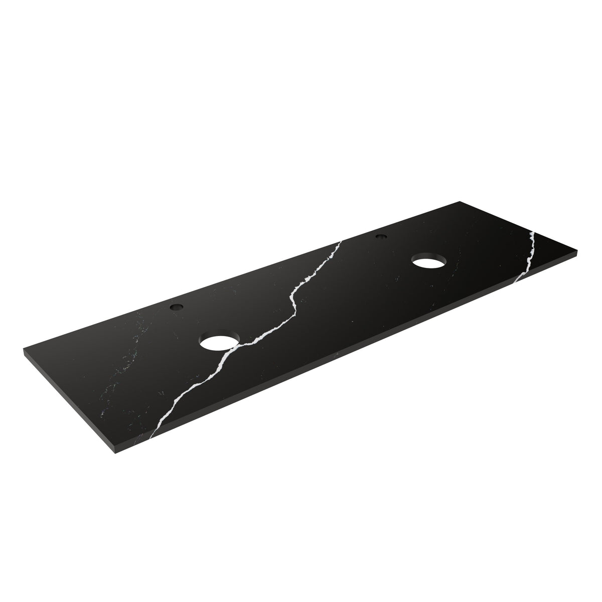 Lukka vanity top reference - LK-QCN154D-UTH; size, finish and drilling as selected.