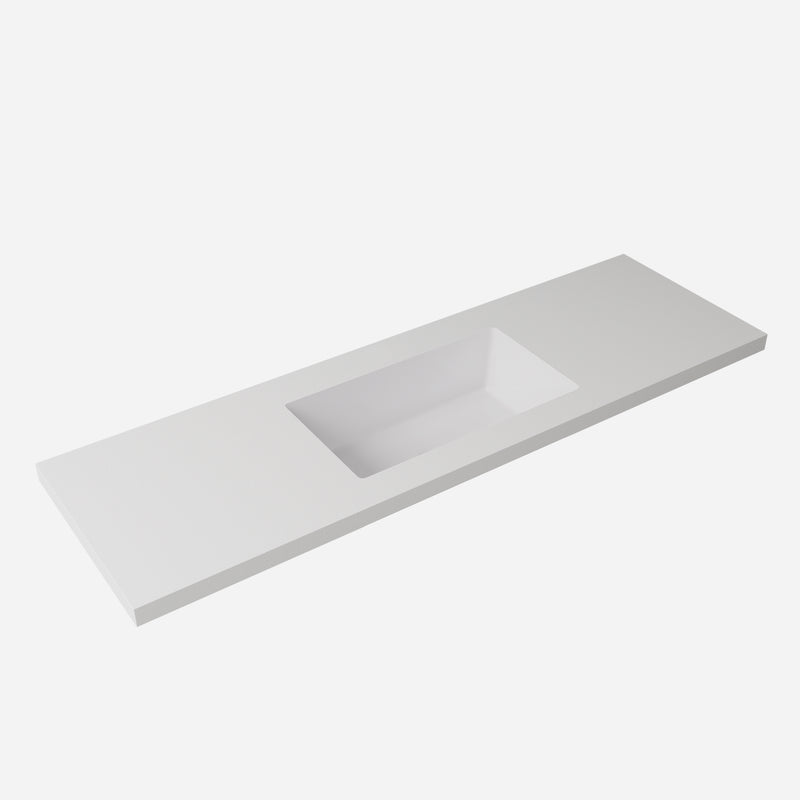 Lukka vanity top reference - LK-UBW154-NTH; size, finish and drilling as selected.