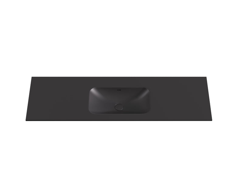 Lukka vanity top reference - LK-SCH154MB-UTH; size, finish and drilling as selected.