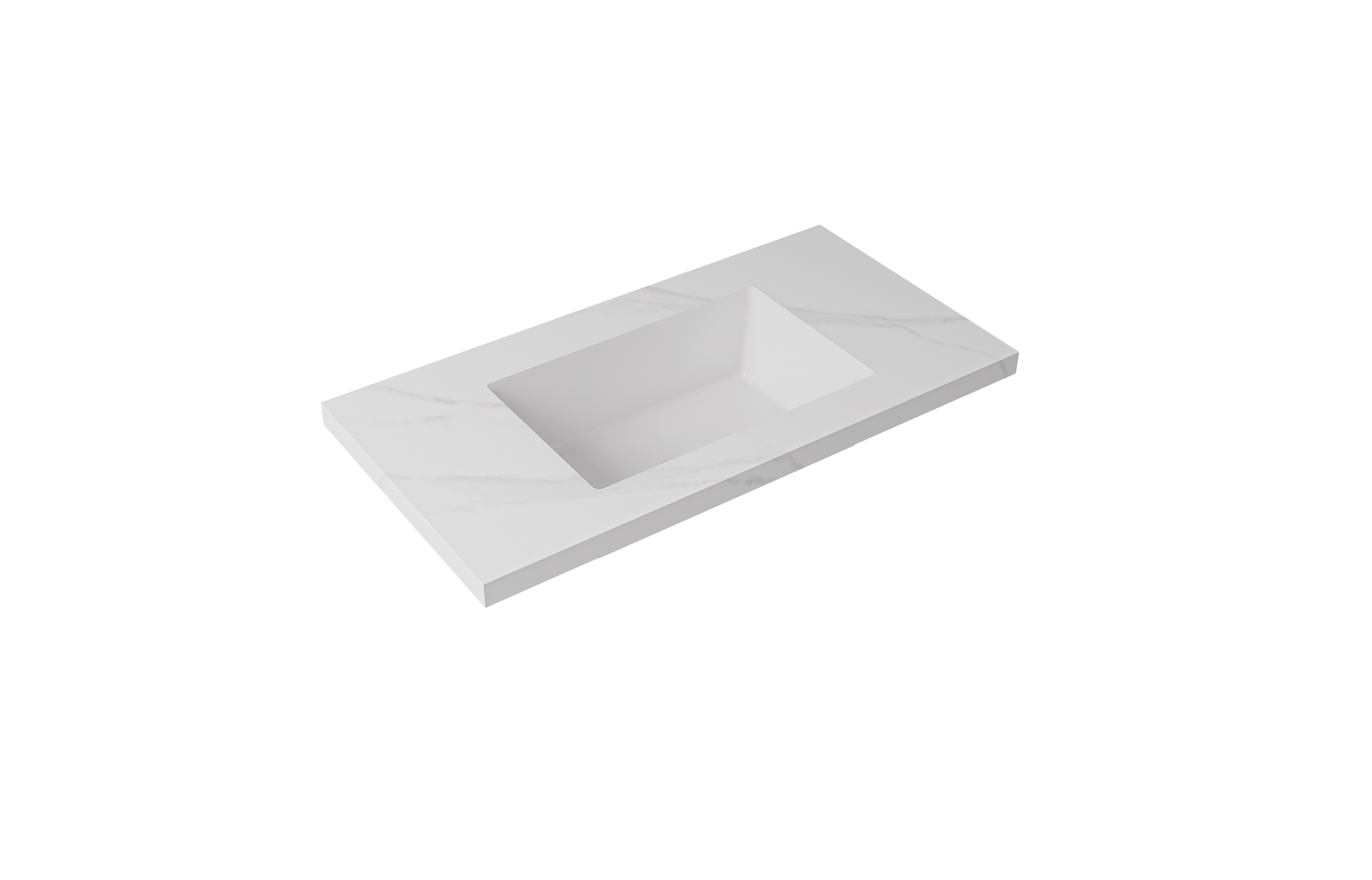 Lukka vanity top reference - LK-UCA94-NTH; size, finish and drilling as selected.