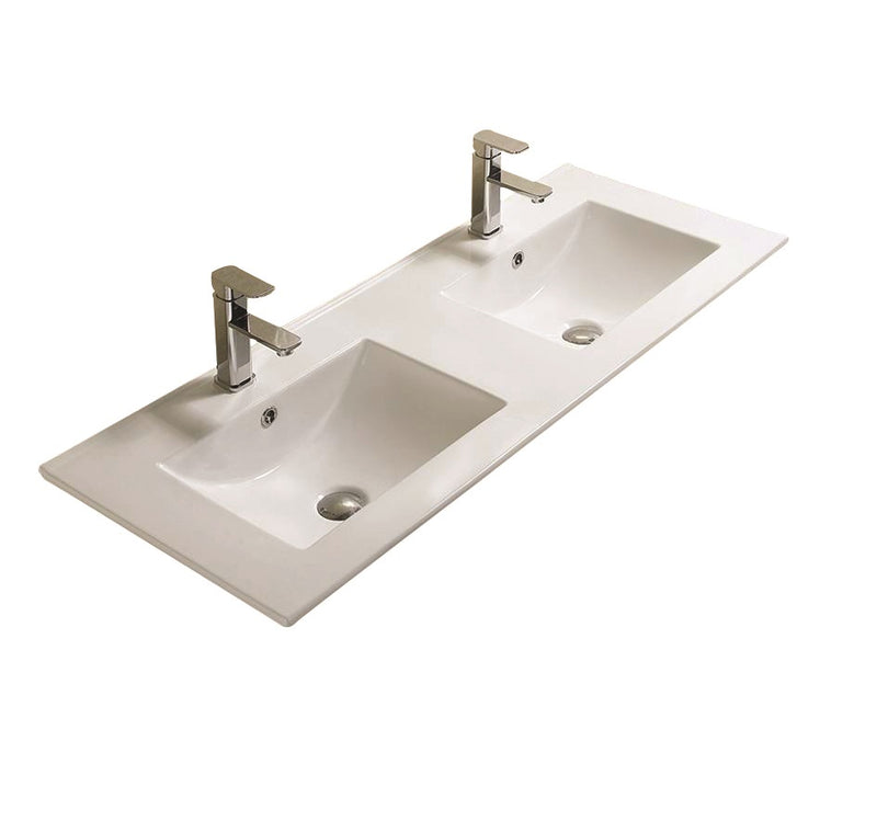 Lukka vanity top reference - LK-CT124D; size, finish and drilling as selected.