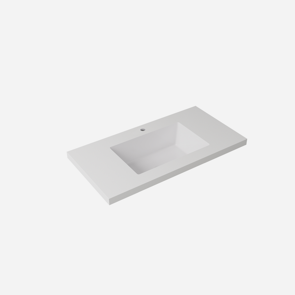 Lukka vanity top reference - LK-UBW94-TH; size, finish and drilling as selected.