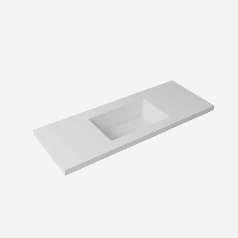 Lukka vanity top reference - LK-UBW124-NTH; size, finish and drilling as selected.
