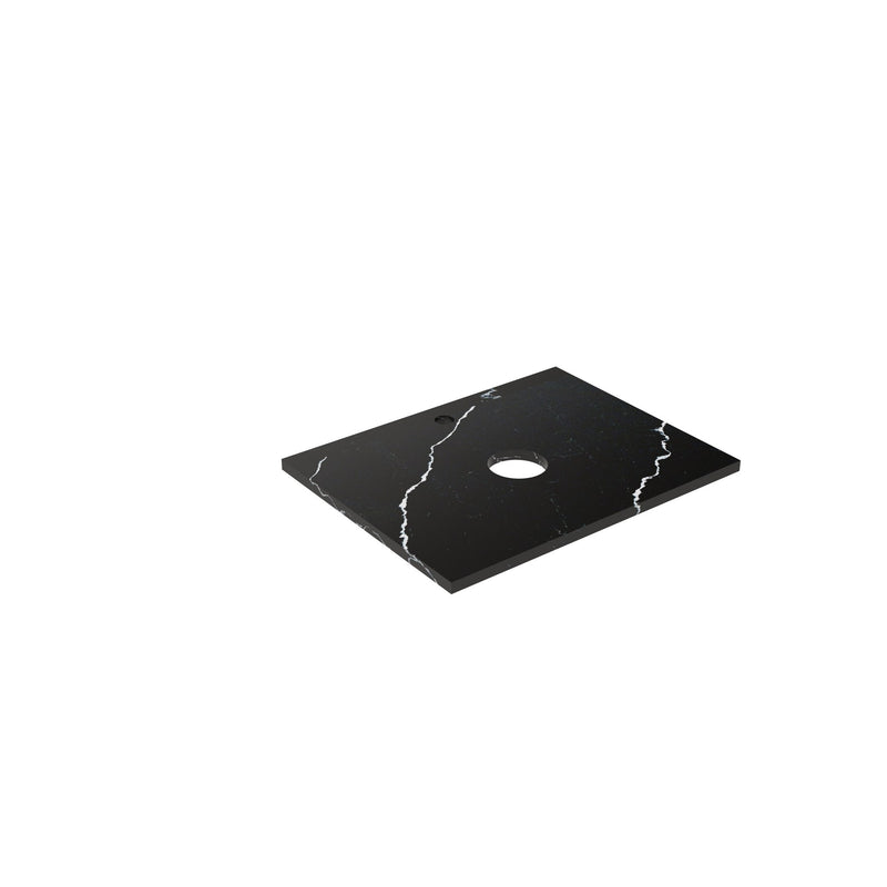 Lukka vanity top reference - LK-QCN64-UTH; size, finish and drilling as selected.