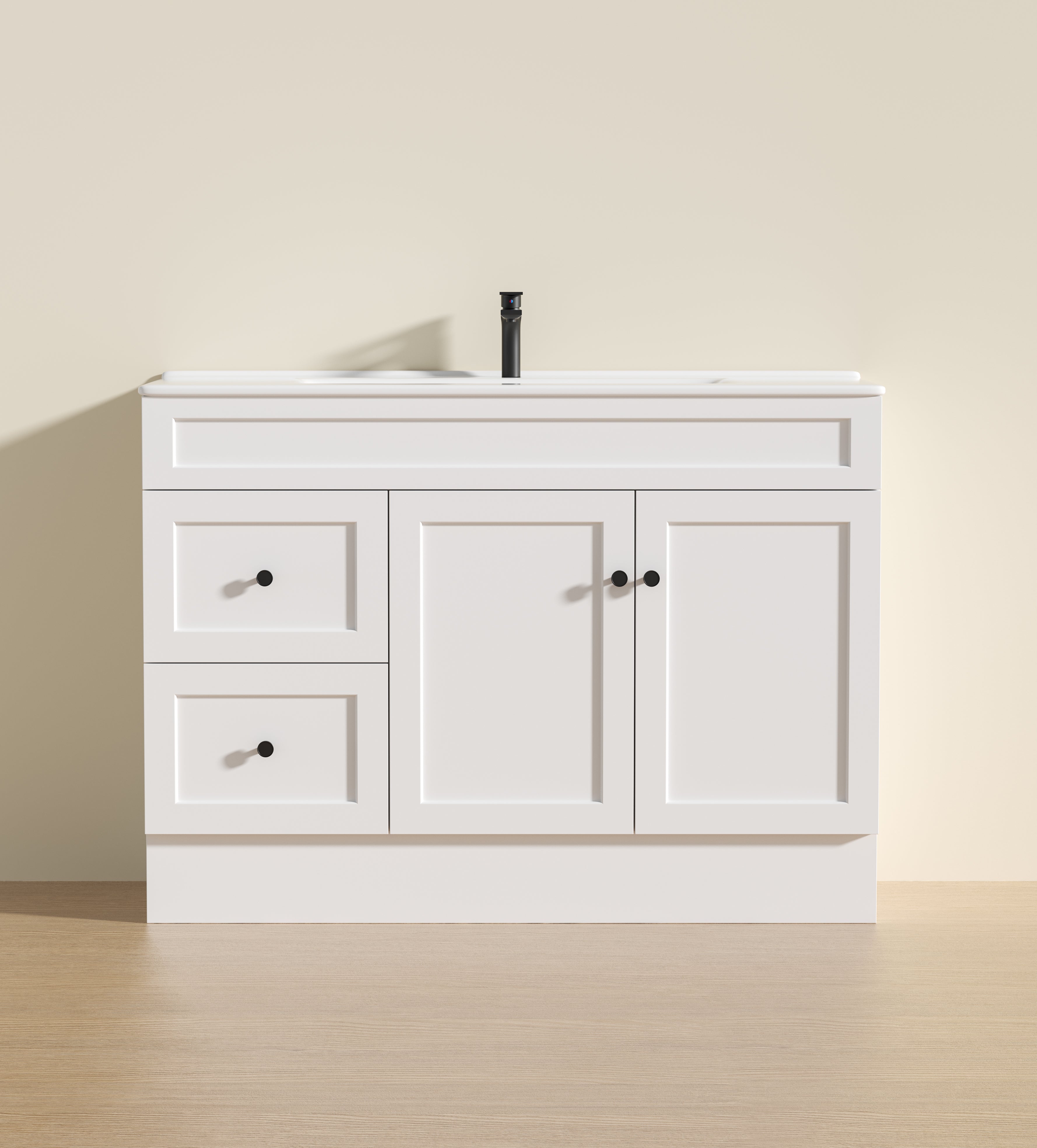 Lukka Harold Federation Free Standing Cabinet Matte White LK-FH124LL-MW