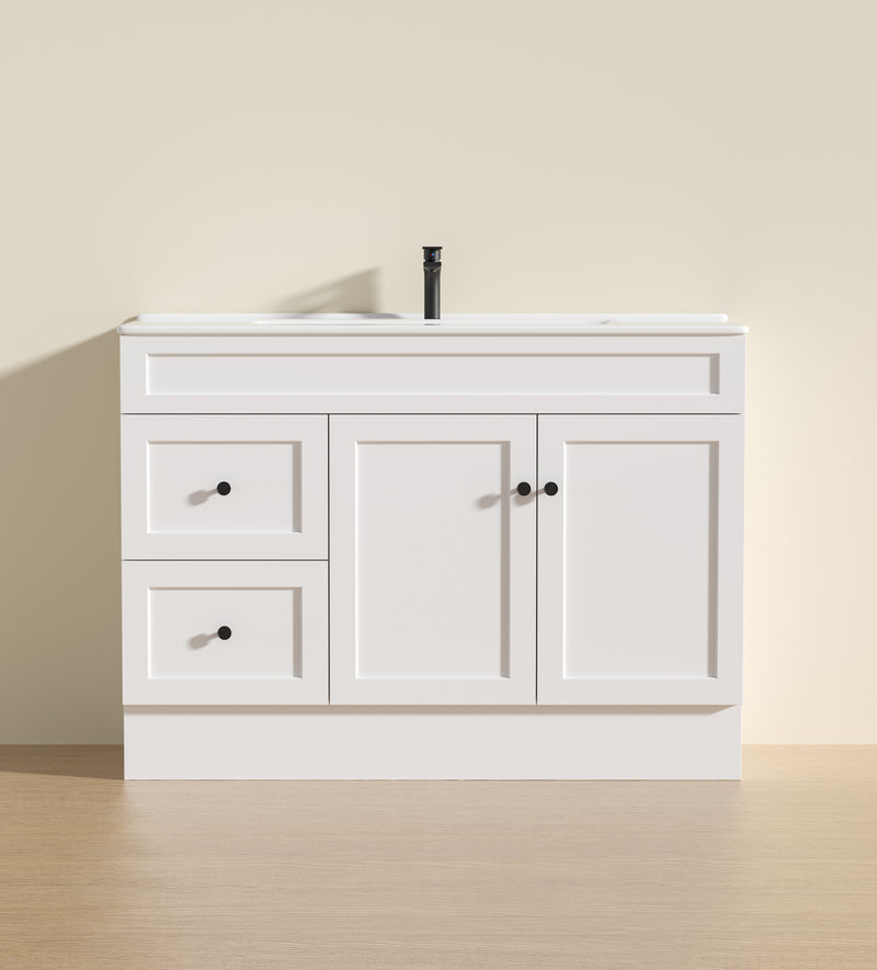 Lukka Harold Federation Free Standing Cabinet Matte White LK-FH124LL-MW