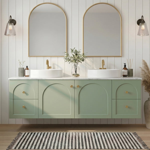 1500mm Olive Green Lukka Chester Wall-Hung Vanity