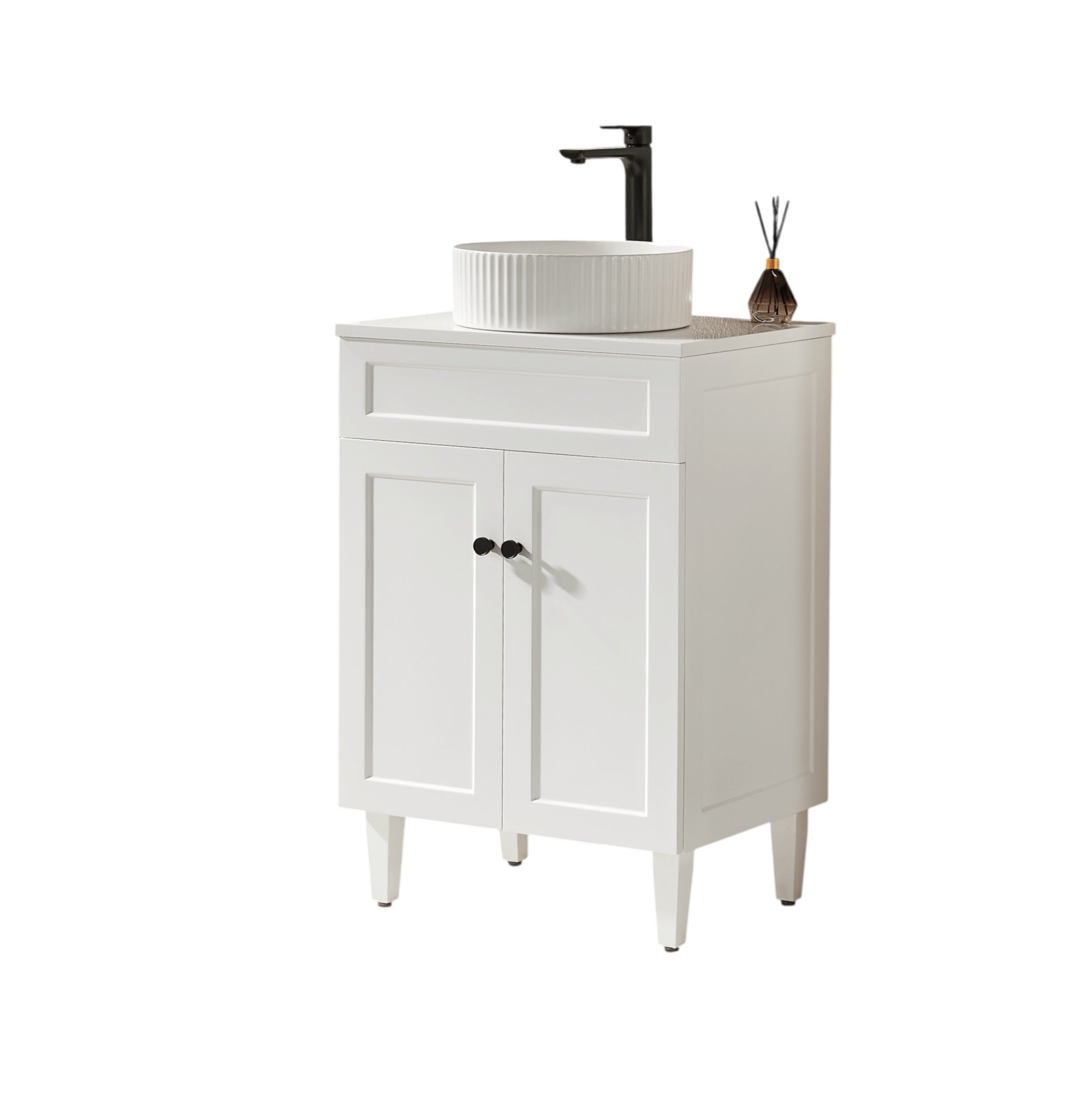 Lukka Harold Federation Free Standing Cabinet Matte White LK-FH64L-MW