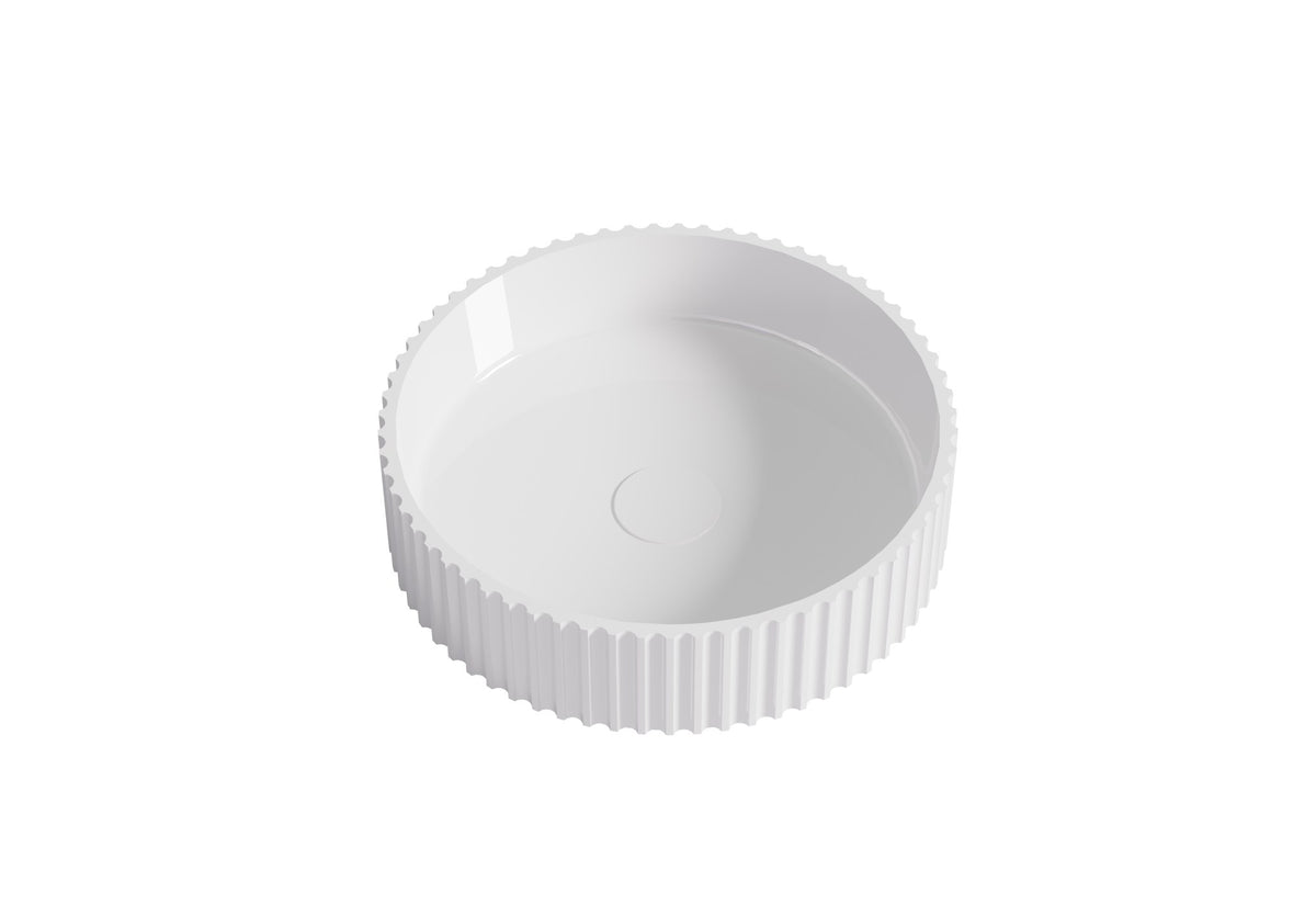 Lukka Olley Fluted Solid Surface Above Counter Basin LK-SOA4040
