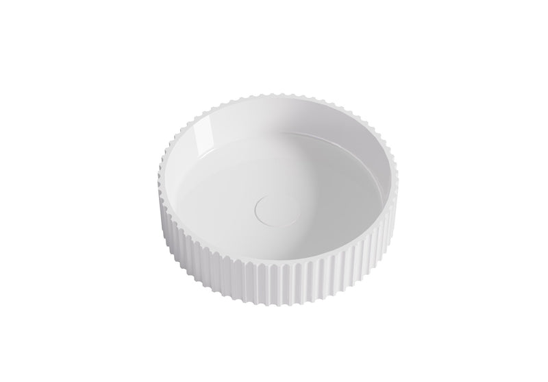 Lukka Olley Fluted Solid Surface Above Counter Basin LK-SOA4040