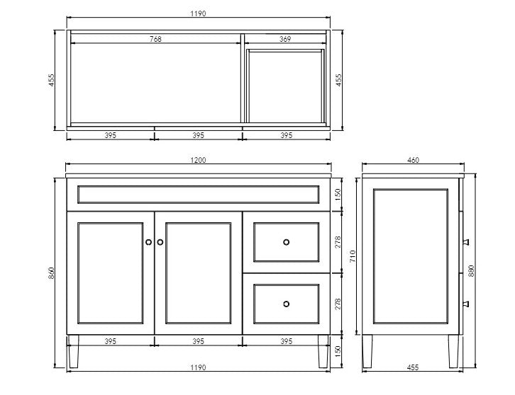Lukka Harold Federation Free Standing Cabinet Matte White LK-FH124RL-MW