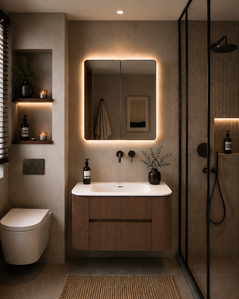 Lukka Ravello Modern Wall Hung Vanity Plywood Cabinet LK-RA900W-MO