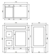 Lukka Harold Federation Free Standing Cabinet Matte White LK-FH74LL-MW