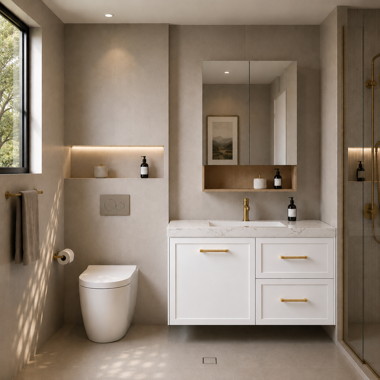 Lukka Kingsley Federation Wall Hung PVC Cabinet LK-FK74RW-MW