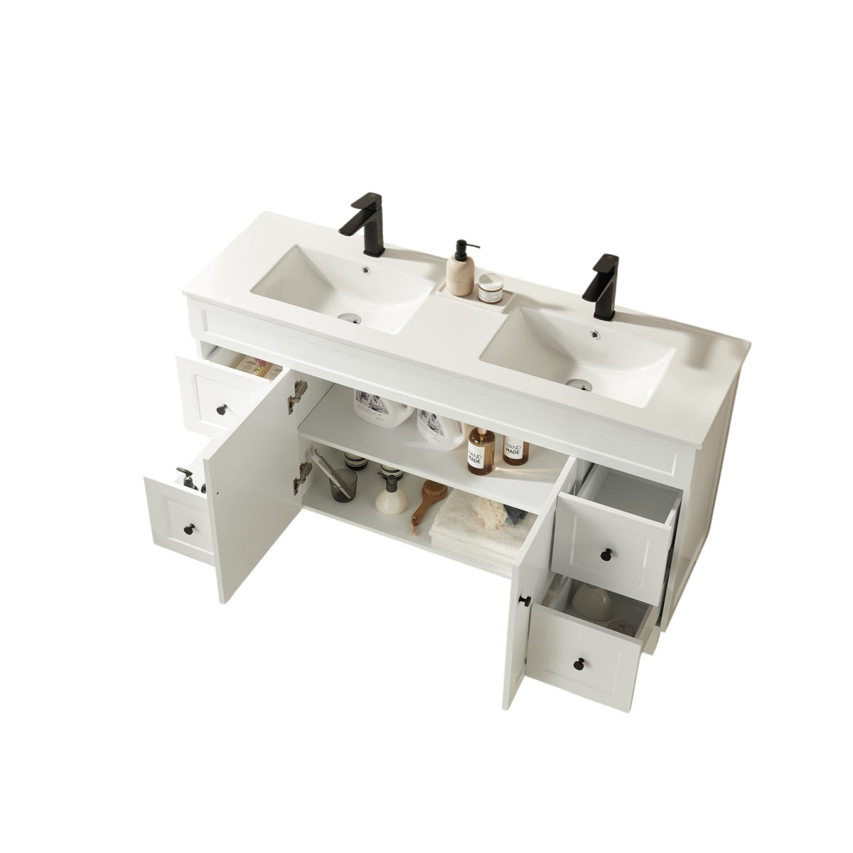 Lukka Harold Federation Free Standing Cabinet Matte White LK-FH154L-MW