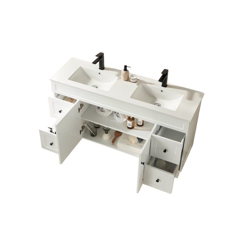 Lukka Harold Federation Free Standing Cabinet Matte White LK-FH154L-MW