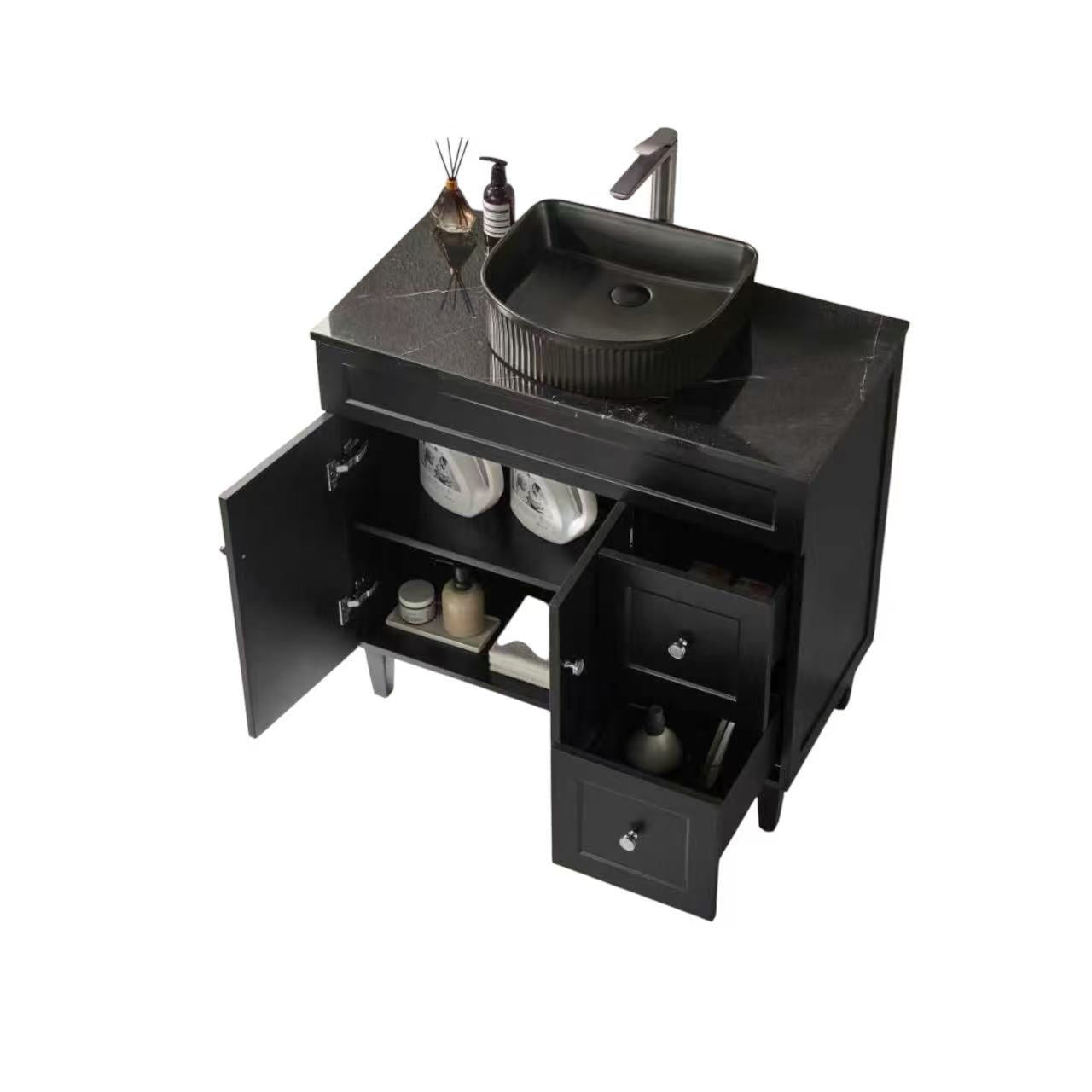Lukka Harold Federation Free Standing Cabinet Matte Black LK-FH94RL-MB