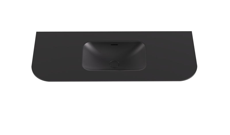 Aruro Solid Surface Stone Basin - LK-SAR125MB-UTH - Matte Black