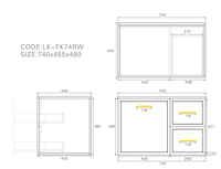 Lukka Kingsley Federation Wall Hung PVC Cabinet LK-FK74RW-MW