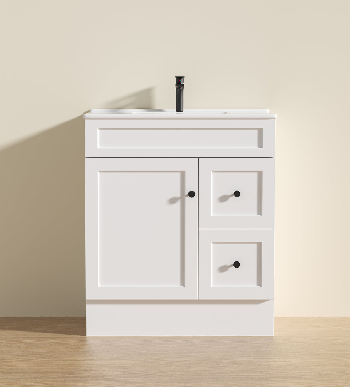 Lukka Harold Federation Free Standing Cabinet Matte White LK-FH74RL-MW