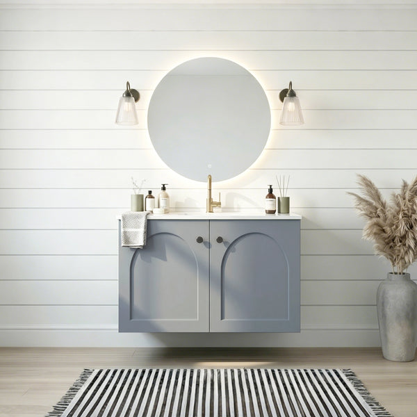 600mm Powder Grey Lukka Chester Wall-Hung Vanity