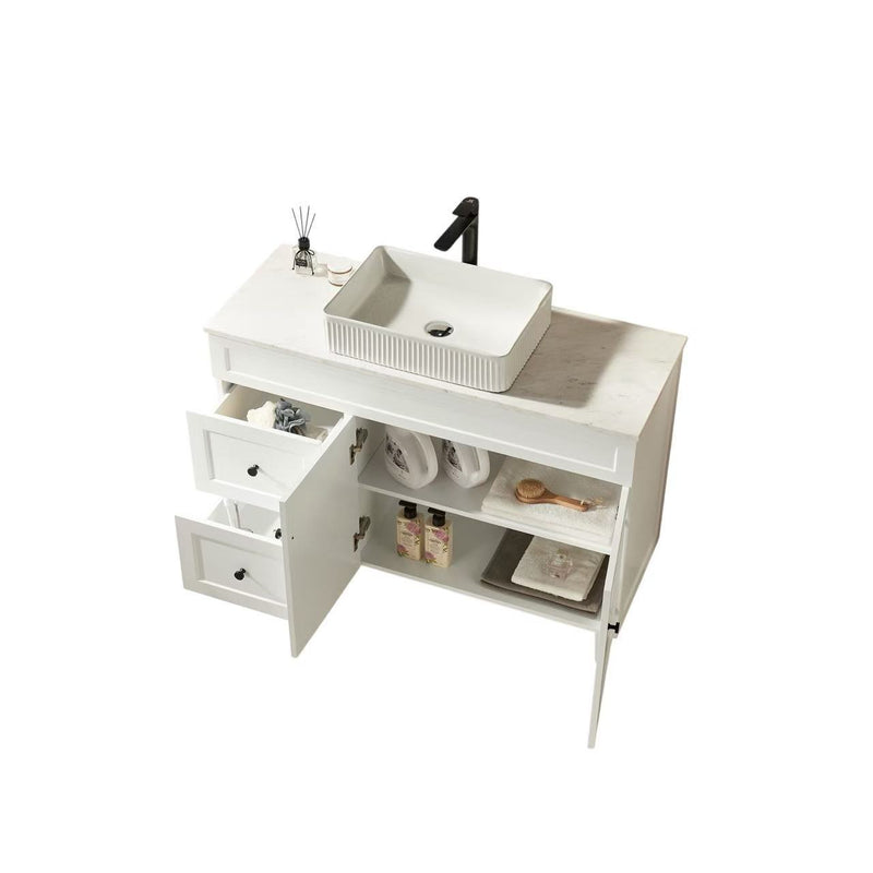 Lukka Harold Federation Free Standing Cabinet Matte White LK-FH124LL-MW