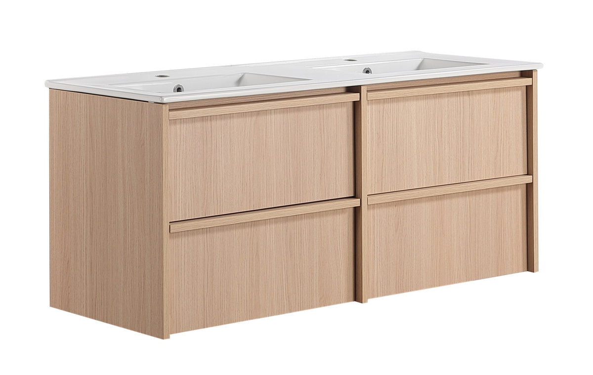 Lukka Ridgewood Modern Wall Hung Plywood Cabinet LK-MR1220W-SO Double Bowl Only