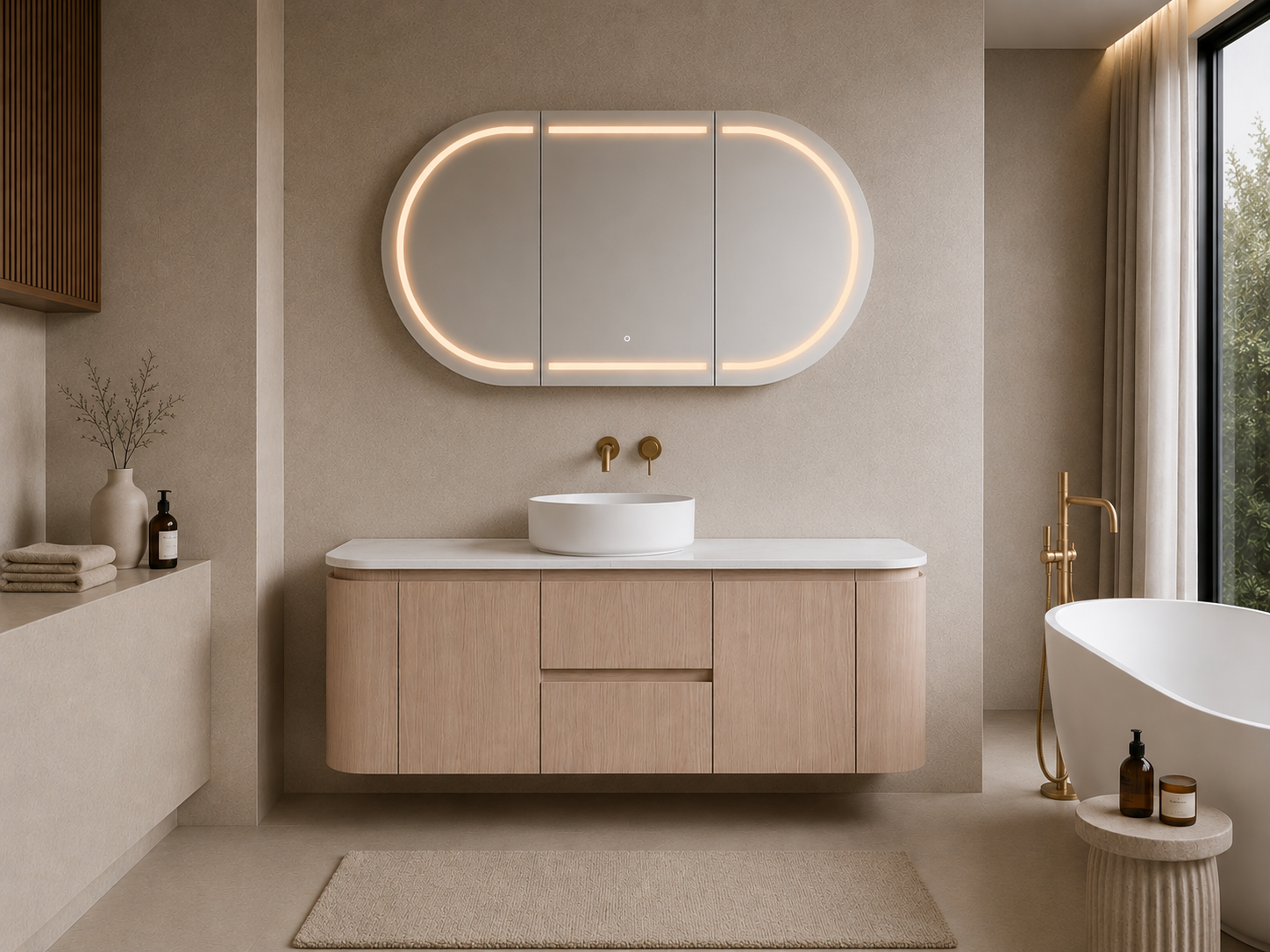 Lukka Ravello Modern Wall Hung Vanity Plywood Cabinet LK-RA1221W-SO
