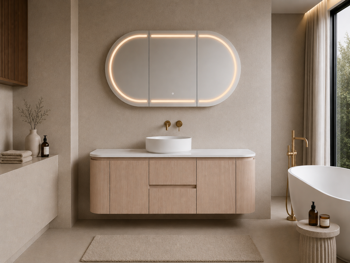 Lukka Ravello Modern Wall Hung Vanity Plywood Cabinet LK-RA1221W-SO