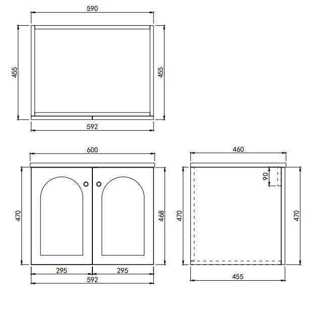 Lukka Chester Federation wall hung PVC Cabinet LK-FC64W-MW