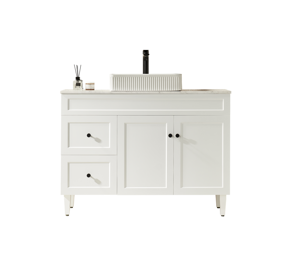 Lukka Harold Federation Free Standing Cabinet Matte White LK-FH124LL-MW