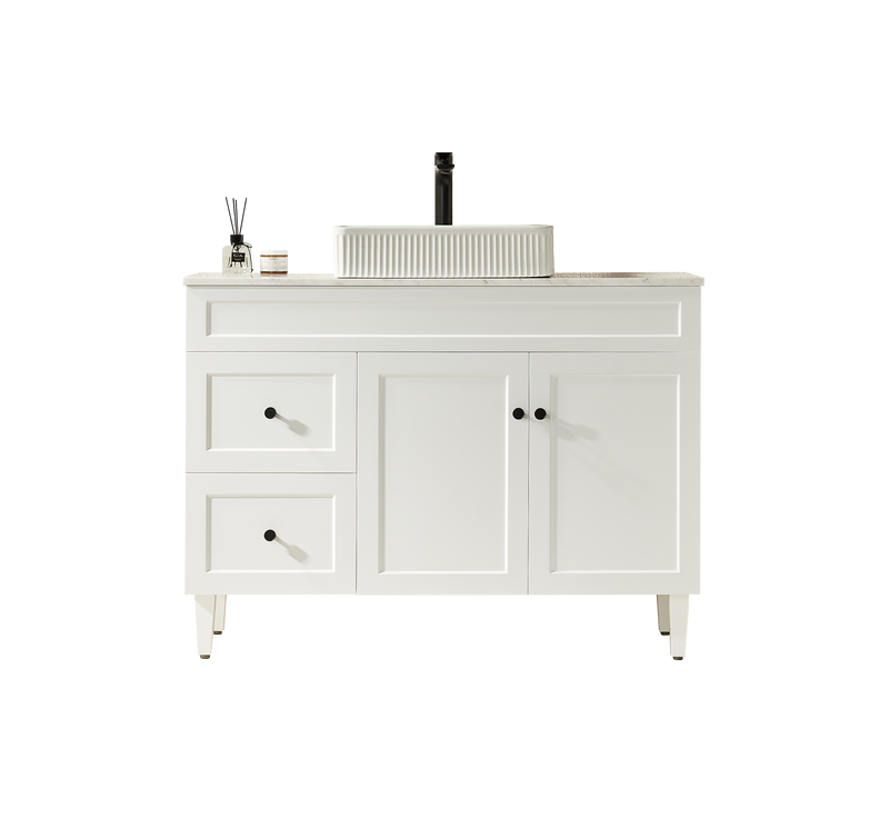 Lukka Harold Federation Free Standing Cabinet Matte White LK-FH124LL-MW