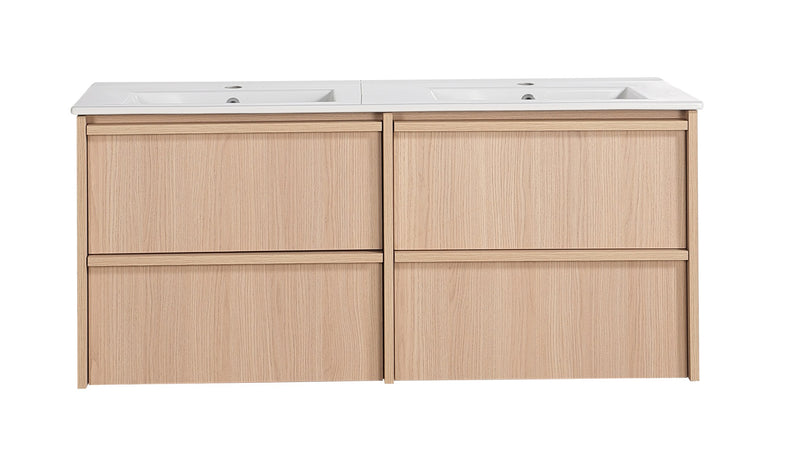 Lukka Ridgewood Modern Wall Hung Plywood Cabinet LK-MR1220W-SO Double Bowl Only
