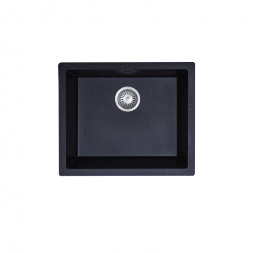 Modern National Como Single Bowl Granite Sink Black Finish - 550 x 460 x 194