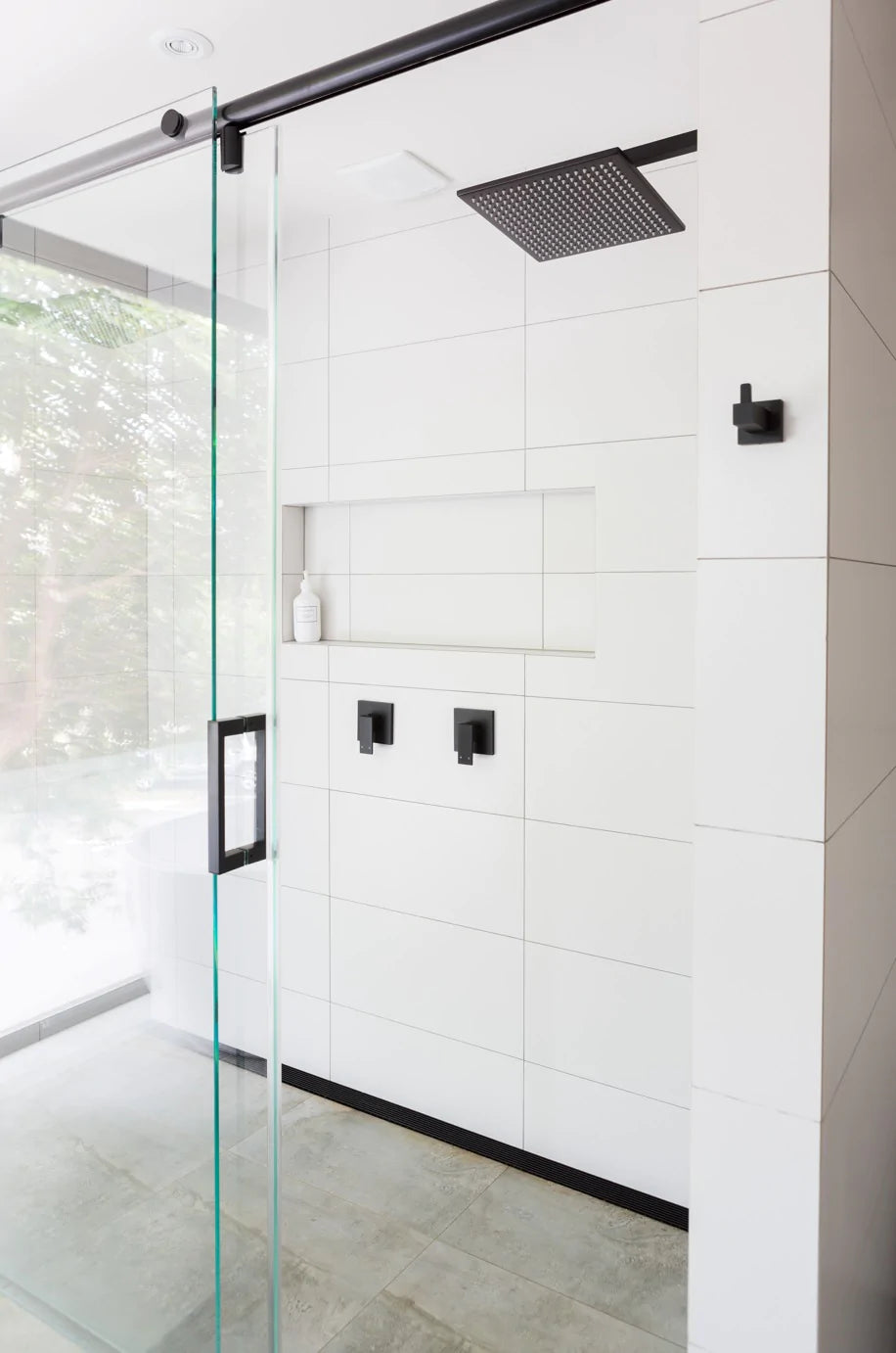 Meir Square Wall Shower 300mm Shower Rose 400mm Arm